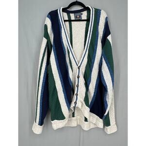 Ralph Lauren Green Blue White Cardigan